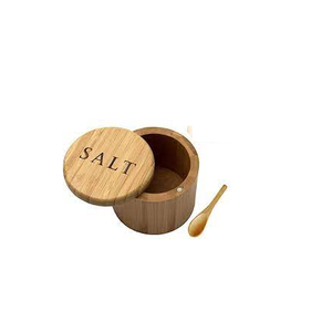 Juego de condimentos de madera Tazón de sal Juego de desayuno Tazón de sal y pimienta de madera Especias con venta - Product Image 2