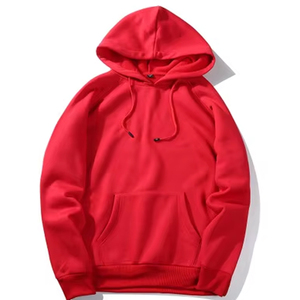 เสื้อมีฮู้ดแบบสวมหัวผ้าฝ้ายเฮฟวี่เวทสำหรับผู้ชายออกแบบได้เองแบบเรียบสำหรับพิมพ์พัฟด้านหน้าโลโก้สีพื้นสำหรับฤดูหนาว - Product Image 1