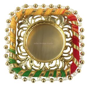 Bougeoir en métal floral traditionnel indien fait à la main pour la décoration intérieure mariages Diwali fêtes cadeaux meilleure vente - Product Image 6
