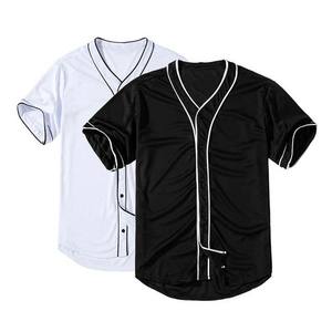Sublimación Jersey en blanco liso ropa deportiva béisbol Jersey botón abajo camisas uniformes deportivos hombres mujeres Jersey diseño de logotipo personalizado - Product Image 1