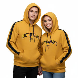 Sweat-shirts à capuche en molleton personnalisés brodés et imprimés, fabriqués directement en usine, décontractés, surdimensionnés, pour hommes, femmes et unisexe - Product Image 1