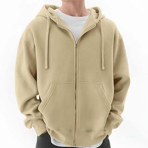 Sudadera de 320 gramos de peso pesado para hombre, sudaderas con capucha a granel de alta calidad, diseño de cremallera, cuello con capucha forrado, estampado de invierno, patrón sólido - Product Image 6