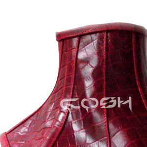 Corset de cou en cuir de crocodile rouge de qualité supérieure, nouveau design, tendance - Product Image 4