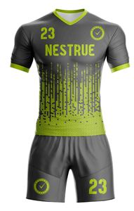 Venta Directa de Fábrica, Uniforme de Fútbol Personalizado por Sublimación para Hombre, 100% Poliéster, Absorbente de Sudor, Cuello en V, Elástico en Cuatro Direcciones - Product Image 2