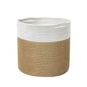 High Quality Modern Design Cotton <b>Rope</b> Eco-Friendly Foldable Multi-Purpose <b>Laundry</b> Storage <b>Basket</b> Handmade Pure Storage <b>Baskets</b> - Product Image 4