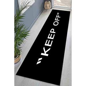 Alfombra Impresa - Alfombra Negra Antideslizante para Decoración Moderna del Hogar, Alfombra Delgada No Tejida - Product Image 5