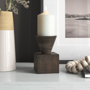 Support votif de table en bois moderne avec finition marron parfait pour la décoration intérieure et la décoration du salon - Product Image 6