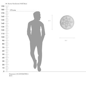 การตกแต่งผนังด้วยผ้าทอมือภูเขาโบรโมด้วยงาช้างที่ดูเป็นกลางสำหรับตกแต่งบ้าน - Product Image 3