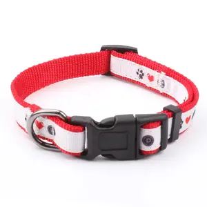 Collar de perro ajustable de lujo, estampado de nailon de la mejor calidad con decoración de plumas, Material de poliéster - Product Image 3