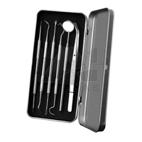Juego de Instrumentos Dentales de Acero de la Mejor Calidad, 6 Piezas, VERITAS A-1, Instrumentos Quirúrgicos para el Cuidado Bucal, Incluye Sonda y Raspador