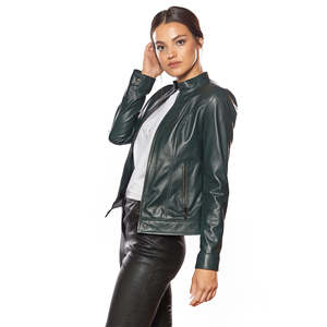 Vêtements pour femmes personnalisés Veste en cuir de haute qualité à la mode pour femmes - Product Image 3