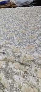 Cristal de lujo pesado con cuentas de oro rosa diseño completo de Red de cristal pesado encaje de boda tela personalizada - Product Image 5