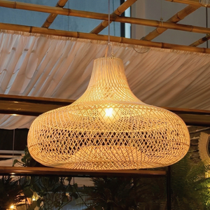 Pantalla de Lámpara Cilíndrica de Mimbre Tejido Tradicional de Buena Calidad para Decoración de Techo en Exteriores y Hogar, Venta al por Mayor Económica a Granel desde Vietnam - Product Image 3