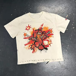 Fabricante personalizado para hombre Camiseta recortada hombro caído en blanco peso pesado 250g 100% algodón de gran tamaño Boxy recortada camiseta hombres - Product Image 5