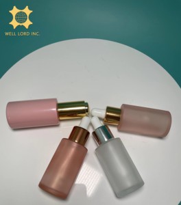 Frasco de cristal cilíndrico cuentagotas de 30ml personalizado para cosméticos para el cuidado de la piel logotipo personalizable diseño de color Sello de tapa de rosca para crema facial - Product Image 2