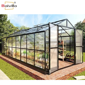 <span class=keywords><strong>Serre</strong></span> Véranda Moderne Grande Isolation Vitrée en Métal Kit Complet avec Plaques en Polycarbonate Style Victorien pour <span class=keywords><strong>Jardin</strong></span> - Product Image 4