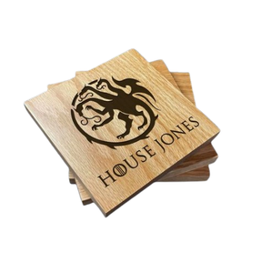 Posavasos creativo personalizado restaurante bebida taza posavasos cocina cuadrado nogal posavasos de madera almohadillas calientes Salvamanteles - Product Image 1