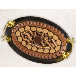 Plateau à chocolat en métal de meilleure qualité plateau de service à chocolat plaqué argent de conception fantaisie pour la décoration de la maison et les fournitures d'hôtel - Product Image 5