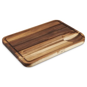 Planche à découper en bois fabriquée à la main avec poignée en métal couleur bois naturel forme rectangle fournisseur indien à prix économique - Product Image 4