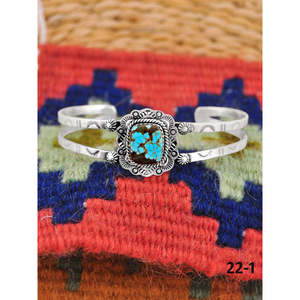 Southwest Handmade No.8 Fashion <b>Cuff</b> <b>Bracelet</b> Turquoise & Sterling <b>Silver</b> Elegant & Stylish - Product Image 1