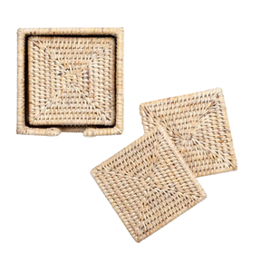 Decorative Rattan Tea Coaters Wholesale Floral Border Shape Tea <b>Coffee</b> Decorative Coasters for Home Mats & <b>Pads</b> - Product Image 5