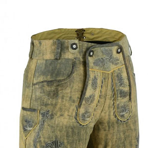 Top Selling Custom Made Bavarian Lederhosen <b>Shorts</b> for <b>Men</b> Solid Color Vintage High International Sky Top Selling Adult - Product Image 5