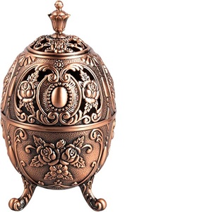 Quemador de incienso de Metal en forma de huevo, decoración para el hogar y la Oficina, soporte de incienso, quemador de cenizas, gran oferta - Product Image 1