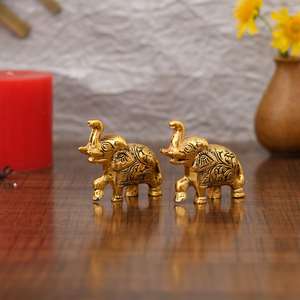 Tronc d'éléphant de style moderne fait à la main Figurine de collection pièce maîtresse décorative pour les occasions d'anniversaire à la maison - Product Image 1