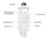 Sensor compacto de calidad del aire con detección de ruido y clima PM2.5/PM10, monitoreo de polvo al aire libre