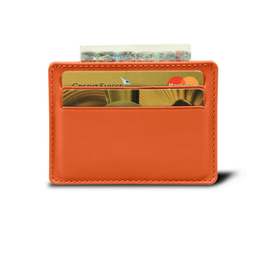 Tarjetero Delgado de Cuero con Bloqueo RFID, Cierre Abierto, Logotipo Personalizado, Satinado, MOQ Bajo, Cartera de Bolsillo para Hombre y Mujer, Precio Económico, Venta al Por Mayor - Product Image 2