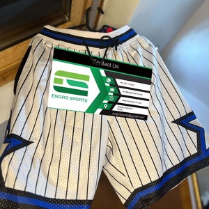 Shorts de basket-ball pour hommes en twill brodé personnalisé, double couche en mesh, shorts de basket-ball, juste des shorts de basket-ball - Product Image 6