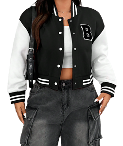 Blouson aviateur en laine de qualité supérieure Letterman vintage pour hommes pour Patch Chicago Varsity Design toile tissu col montant saison printemps - Product Image 1