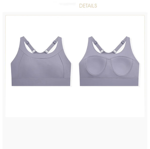 Wholesale Plus Size Lightweight High Women Sports <b>Bra</b> Premium Quality High Support Breathable Quick Dry Crisscross <b>Straps</b> U-NECK - Product Image 2