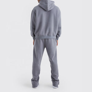 Conjunto Deportivo de Invierno Ligero de Alta Calidad, Estilo Vintage, Sudadera con Capucha y Pantalones de Felpa Francesa con Bordado - Product Image 6