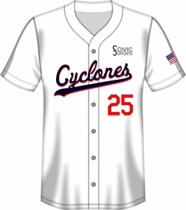 Top Sportswear, Comfortable Sublimated Half Sleeve <b>Baseball</b> Jerseys, Custom Uniforms, Men's, Team Apparel, High Quality, Durable - Product Image 5