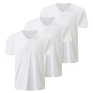 Camiseta de Verano para Hombre, Nueva Moda, Manga Corta, Cuello Redondo, Corte Ajustado, Algodón - Product Image 2