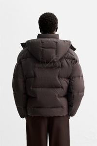 Nouvelle veste d'hiver matelassée à col haut et manches longues avec logo personnalisé, poignets élastiques, poches latérales cachées à fermeture éclair, pour hommes, pour l'extérieur - Product Image 2