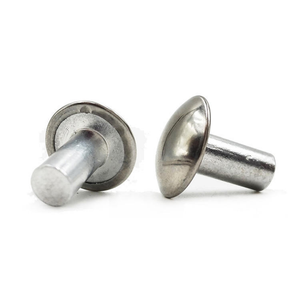 Rivet à tête ronde en métal, aluminium et fer, tige en acier, JIS B 1213, rivet solide - Product Image 1