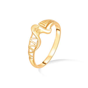 Bague en pierre naturelle jaune or avec motif animal pour femme, cadeau de mariage - Product Image 3