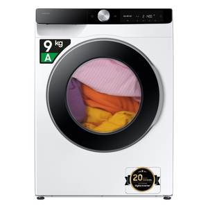 Lave-linge à chargement frontal BESPOKE AI WW90DG6G94LKU3, capacité de 9 kg, finition blanche et noire, classe A, 1400 tr/min, dimensions 60x48x85 cm - Product Image 1