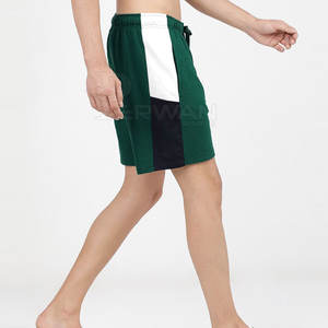 กางเกงขาสั้นลำลองระบายอากาศสไตล์สตรีทสำหรับผู้ชายกางเกงขาสั้นวิ่งเอวกลางผ้าฝ้ายโพลีเอสเตอร์ลายพื้น - Product Image 2