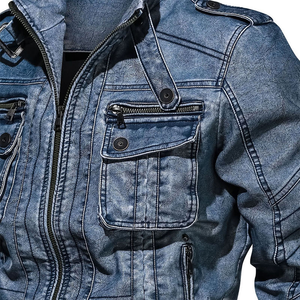 Meilleure qualité, nouveauté tendance, veste en jean à logo personnalisé pour hommes veste de créateur décontractée en coton manteaux en jean veste OEM pour hommes - Product Image 5