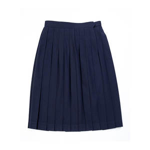 Marvellous Grades C1-<b>Navy</b> Blue 24-Gauge Breathable Box Pleated Japan Style Zipper Knee Length <b>Skirts</b> School Uniform <b>Women</b> - Product Image 1