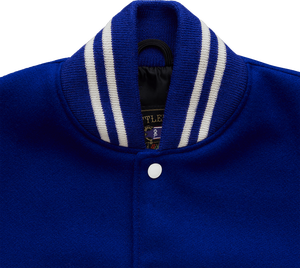 Chaqueta Varsity de cuero para hombres con cualquier personalización Parche bordado Zip Up Bomber Style Ribbed Cuff Streetwear - Product Image 2