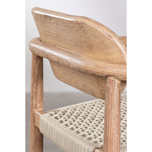 Taburete de Bar para Muebles de Exterior, Silla de Bar Moderna de Madera de Teca para Jardín, Cocina y Hogar - Eli - Product Image 3