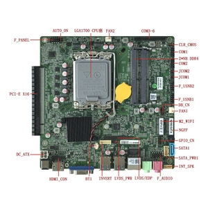 เมนบอร์ด QM6300 Lga1700 Intel H610 รองรับซีพียู Intel Core I9 I7 <span class=keywords><strong>I5</strong></span> รุ่นที่ 12 และ 13 กำลังไฟ 110W <span class=keywords><strong>TDP</strong></span> ใช้ไฟ DC12V 19V สำหรับพีซีอุตสาหกรรม คีออสก์ และป้ายดิจิทัล - Product Image 1