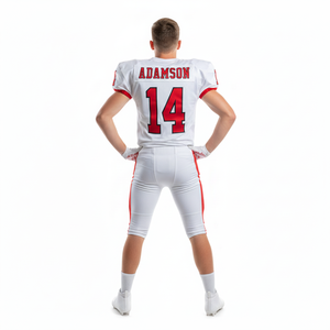 Uniforme de football américain personnalisable pour hommes, taille XL, vêtements de sport personnalisés, comprenant un maillot respirant, un pantalon, un haut à manches courtes - Product Image 2