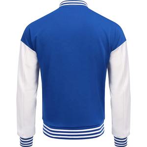 แจ็กเก็ตเบสบอลแขนยาวสำหรับผู้ชายพิมพ์โลโก้แบบกำหนดเอง - Product Image 3