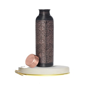 Novedad botella de agua de cobre beneficiosa para la salud y el bienestar, accesorios para bebidas, pegatina personalizada duradera, botella impresa - Product Image 1