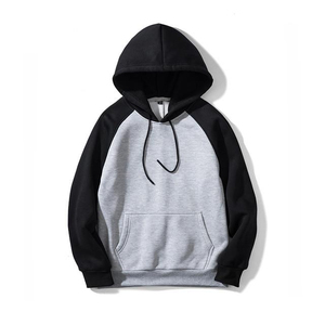 เสื้อฮู้ดผู้ชายแนวสตรีทแวร์ผ้าคอตตอนสีขาวจางมีซิปรูดไซส์ใหญ่ - Product Image 5
